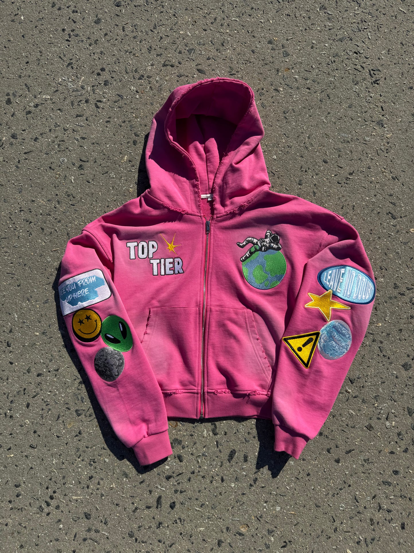 Jupiter Pink Nostalgia Patchwork Jacket
